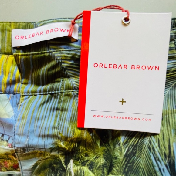 SOLD! ORLEBAR BROWN NWT Riviera Poolside Print Board Short SWIM Trunks & Bag 28 - Picture 9 of 16